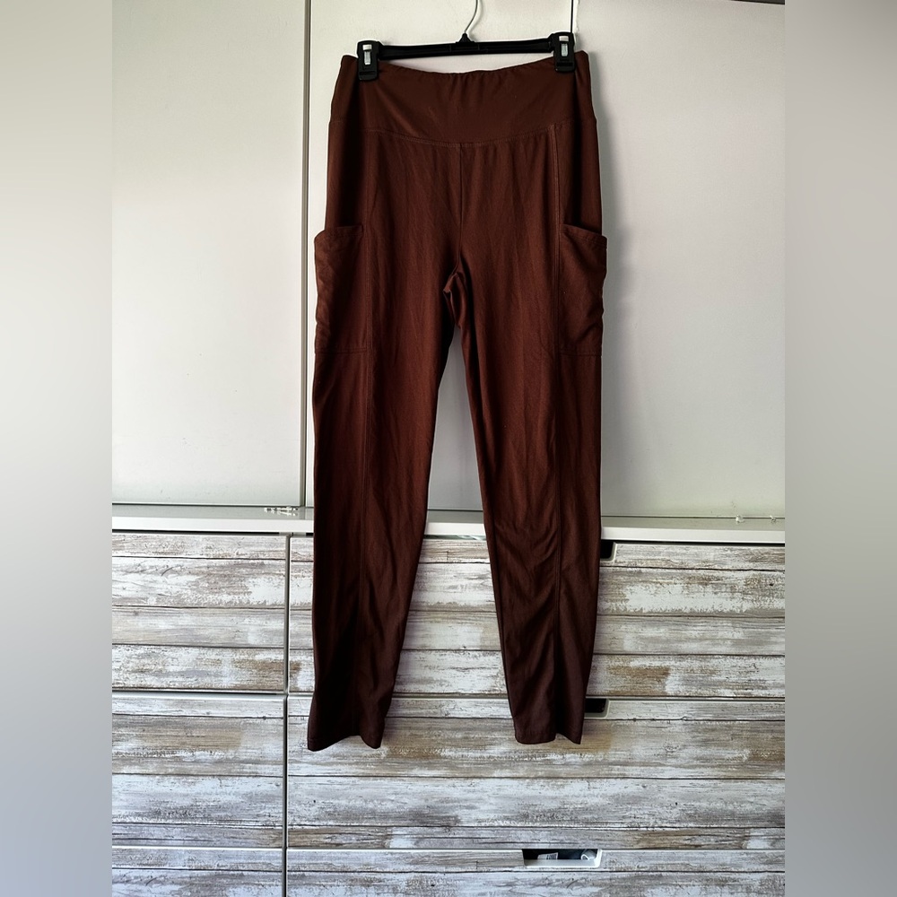 🤎 Hippie Rose Brown Leggings XL High Rise Pocket Leggings Soft Stretch